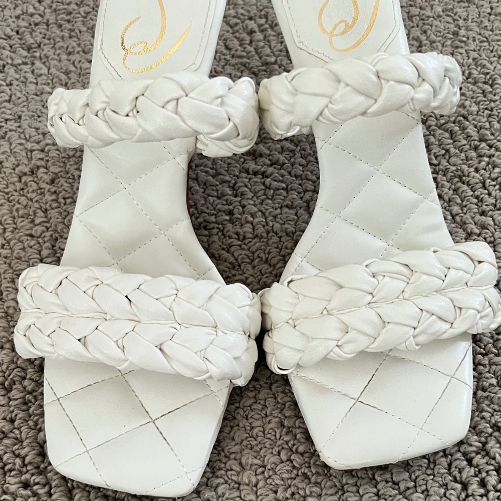 Sam Edelman white quilted heels - Picture 4 of 5